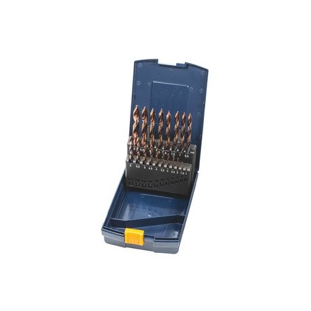 Garant Set of HSS Jobber Drills with Stepped Tip for Plastic, Wood and Acrylic - 1-10 mm 114014 1-10
